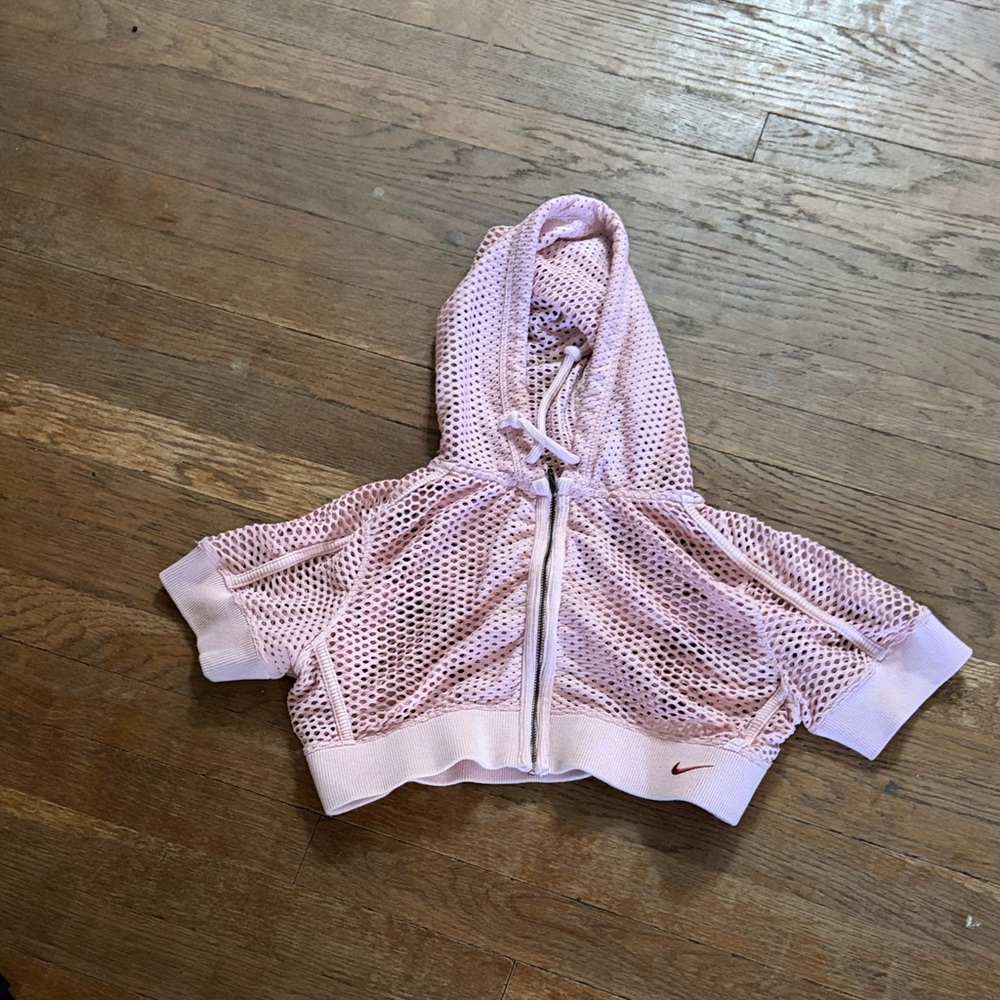 Nike Light Pink Mesh Hoodie Jacket